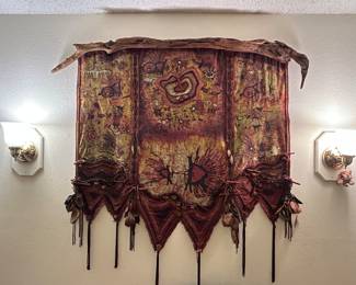 Argentinian mixed media wall art “Tapices en técnica Batik”