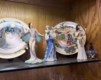 Lenox Princess Figurines, “Cleopatra” “Rhapsody in Blue” “Peacock Maiden” 