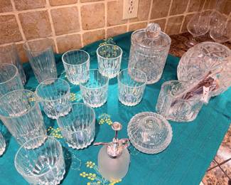 crystal glassware, bowls, and stemware 