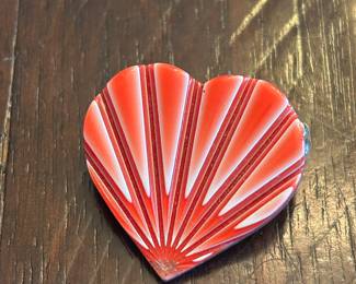 Vintage French heart brooch