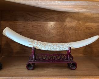 Carved tusk