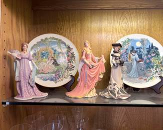 Lenox Princess Collection Figurines “Gala at the White House” “Guinevere” “Travat the Ritz”, Lenox “La Traviata” plate, Lenox “Romeo and Juliet” plate
