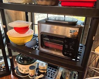 Ninja air fryer, blender, crock pot, Pyrex and silicone bakeware