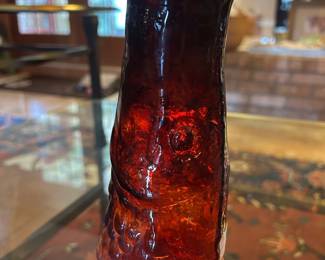 Vintage John Barber glass fish vase Laguna, CA