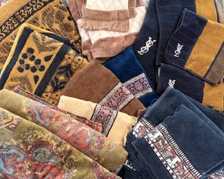 Vintage and designer towels including YSL Yves Saint Laurent 