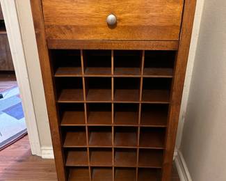 Wooden wine storage cabinet
