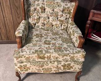 Vintage French Floral Armchair
