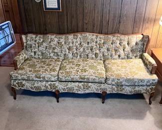 Vintage French Floral Sofa