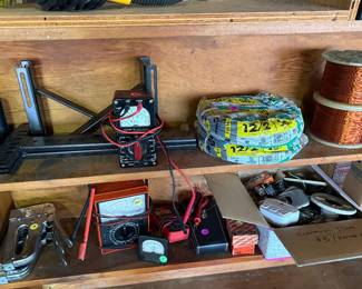 vintage electrical components and testing tools