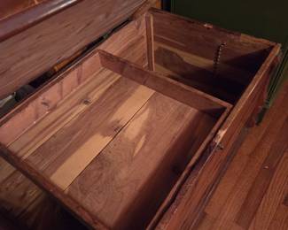 #9	Cedar Chest w/sliding wood tray inside (as is hinge) - 22x37x22 - 	 $75.00 