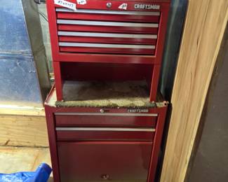 #154	Craftsman Rolling Tool Chest w/6 Drawers and 1 Door - 27x14x53	 $150.00 