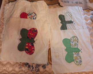 #49	Set of 44 - 12x12 Hand Appliqued Quilt Blocks - Butterfly Pattern All Different	 $100.00 