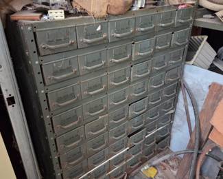 #180	Equipto Vintage Card Catalog w/contents w/54 drawers heavy (some rust)	 $150.00 
