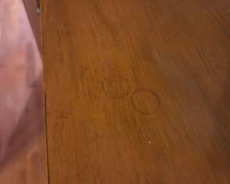 #45	Wooden Painted Dresser w/3 Drawers (as is stain on top) - 42x17x35	 $65.00 