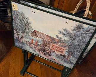 #77	Vintage Metal Coca-Cola Metal Trays (only 3) with Stand	 $20.00 