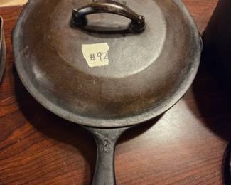 #92	No. 8 W/Top Lift Handle unmarked Chicken Fryer	 $75.00 