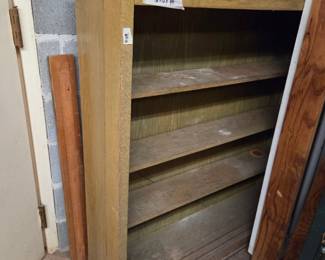 #109	Wood 4 Shelf Bookcase (as is condition) - 46x12x49	 $25.00 