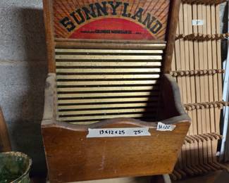#122	Sunnyland Washboard turned into magazine Rack - 13x12x25	 $25.00 