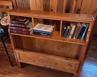 #6	Wood Bookcase Headboard w/drop-down Storage Space - 42x10x40	 $75.00 