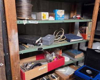 #115	Metal Green 6 Wood Shelf Shelving Unit - 49x19x72	 $55.00 