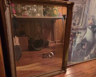 #22	Wood Framed Rectangular Beveled Mirror - 21x27	 $45.00 