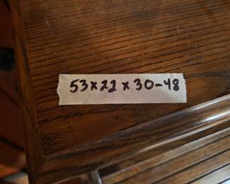 #193	Roll Top Desk heavy 53x22x30-48	 $175.00 