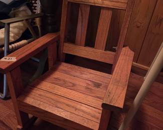 #21	Wood Doll Rocking Chair - 21" Tall	 $30.00 