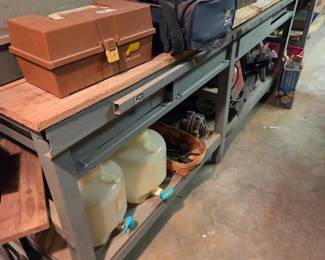 #123	Work Bench - You Move w/attached Grinder - Powered - Very Heavy - 82x27x35 w/4 drawers	 $200.00 