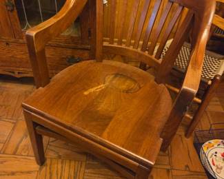 #102	Wood Captains Chair (finish on seat)	 $25.00 