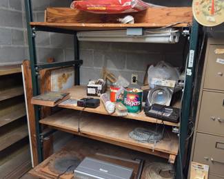 #110	Heavy Duty Green Steel 5 (6 without lighting) Garage Shelf - You Move - 52x29x81	 $225.00 