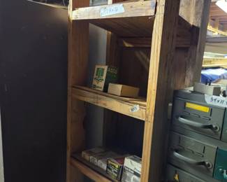 #151	Wood 4 Angled Shelf Shelving Unit - 17x14x72	 $20.00 #152	Wood 5 Angled Shelf Shelving Unit - 17x14x72	 $25.00  #153	Wood 6 Slanted Shelf Shelving Unit - 17x14x72	 $25.00 