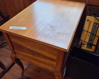#66	Wood End Table w/1 Drawer (missing Hardware) (some finish issues) - 18x24x24	 $25.00 