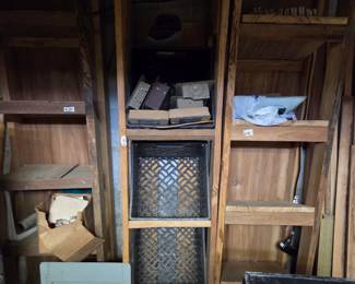 #150	Wood 6 Slanted Shelf Shelving Unit - 17x14x72	 $25.00 