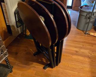 #75	Set of 4 Wood Trays w/Stand	 $25.00 