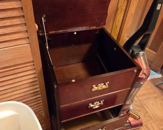 #74	Mahogany Flip-top and Drawer File Cabinet - 17x17x32	 $45.00 