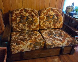 #57	Wood w/loose back cushions & Loose seat cushions - 57" L	 $45.00 
