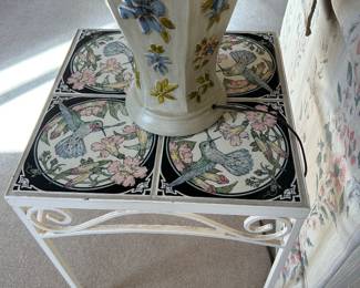 Decorative tile tables