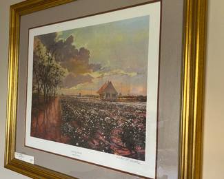 Robert Rucker signed print “ COTTON  FIELDS”