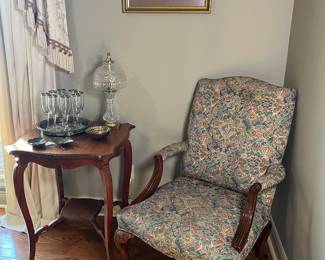 Mahogany Carved Arm Chair with Balland Claw Feet