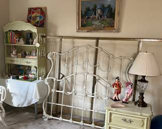 Vintage Heavy Queen Size Iron Bed
