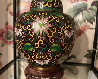 Vintage Cloisonné Ginger Jar