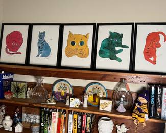 Andy Warhol Framed Cat Prints