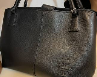New Tori Burch Black Leather Hand Bag