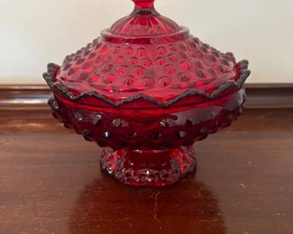 Ruby Red Covered Dish