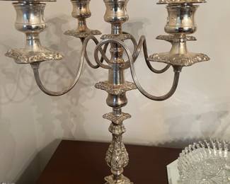 Large Silverplate Candelabra