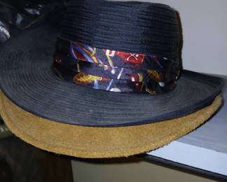 various hats, as priced or make offer items in closets