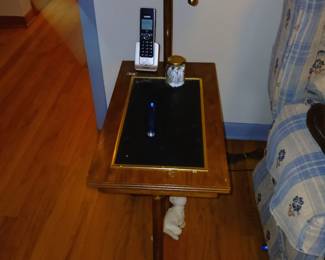 end table black inset top $25