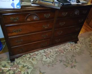 walnut solid wood dresser, $150