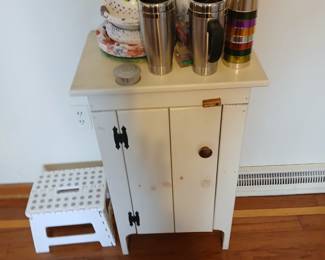 white storage cabinet, shaker style $35