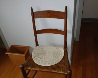 antique ladder back poplar chair $35